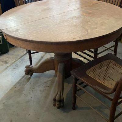 antique oak pedestal table