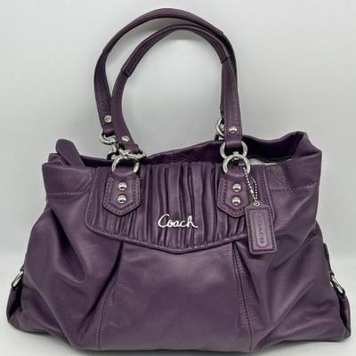 Coach Purple Leather Purse