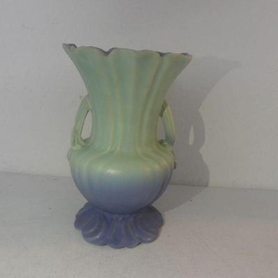 Vintage Weller Pottery Matte Glaze Blue/Teal Urn - 7