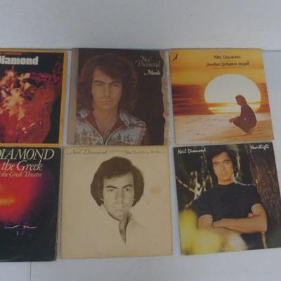 Vintage 1970s & 1980s Neil Diamond Vinyl - 6 in All