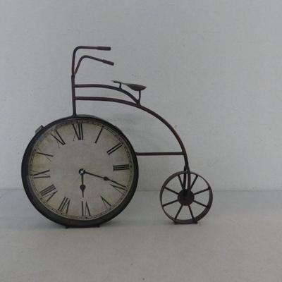 Vintage Penny Farthing Bicycle Metal Frame Wall Clock