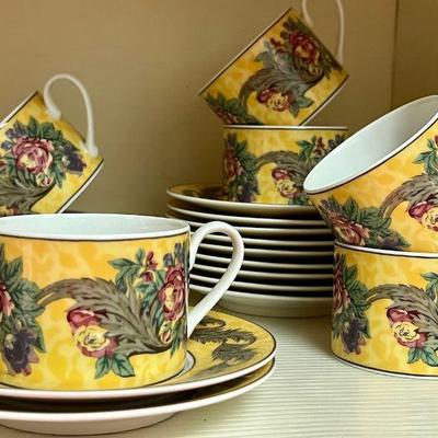 Fun patterned cups and saucers 