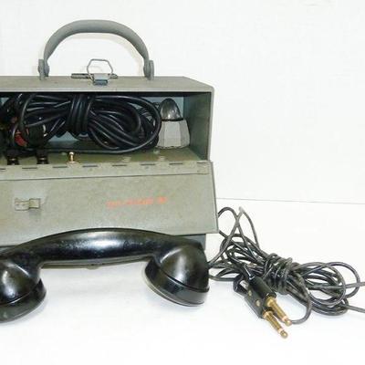 Military field phone in case