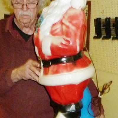 blow mold Santa