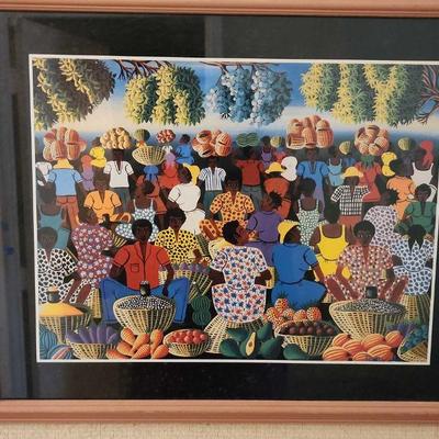 WWS007 - Haitian Framed Art By R. Mervilus