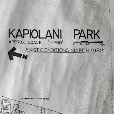 WWS047- (2) Kapiolani Park Design Blueprints 