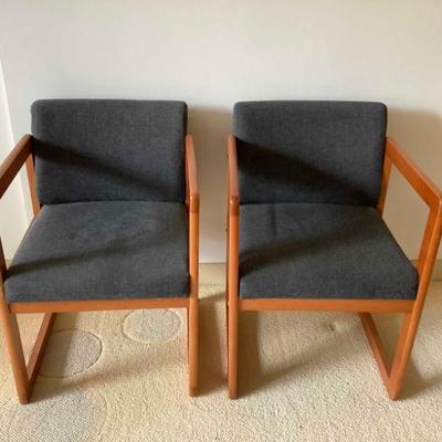 WWS013 Pair Of Wooden Armchairs