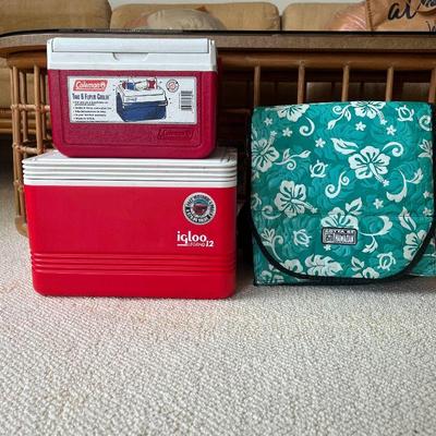 WWS083- Cooler Bag & (2) Flip Lid Coolers