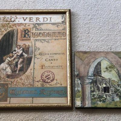 WWS075 - FRAMED VERDI RIGOLETTO PRINT AND STRETCHED CANVAS OIL