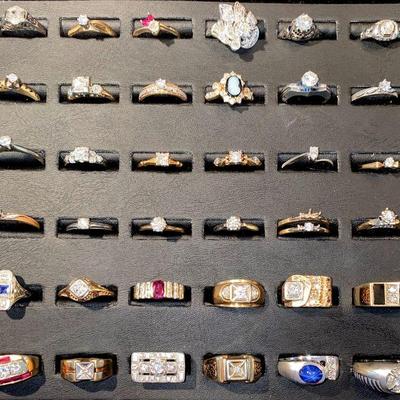 Selection of vintage diamond rings
