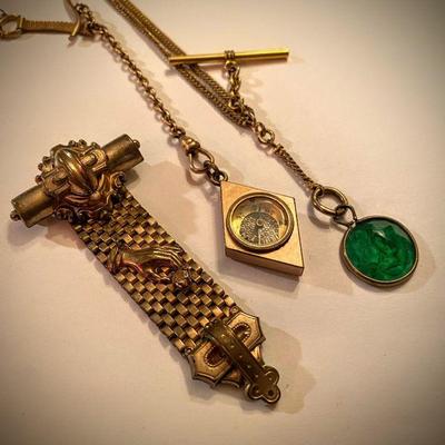 Selection of gold filled watch fobs