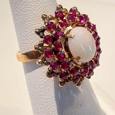 10k gold opal ring 