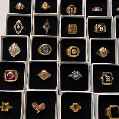 Selection of Men's and Women's 10k gold rings