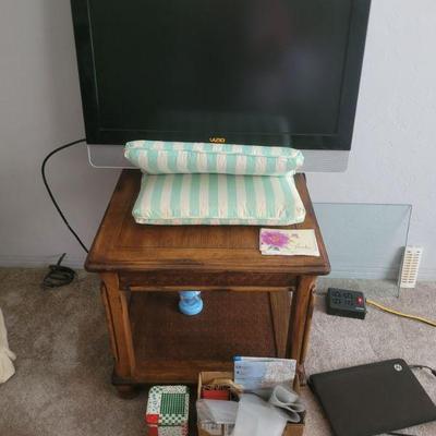 End table and a TV
