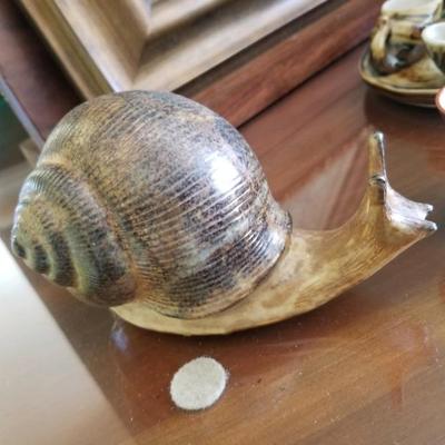 Very nice  ceramic snail figurine