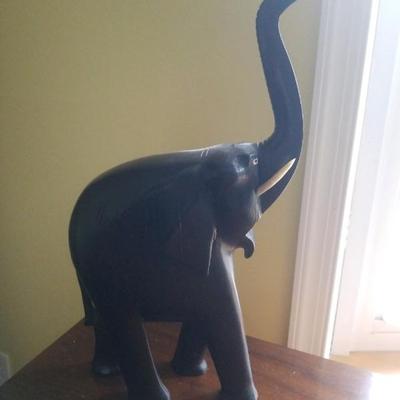 Trumpeting elephant figurine