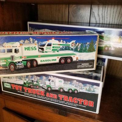Vintage toy Hess trucks