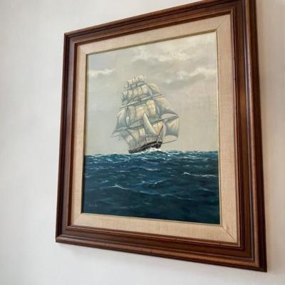 Renowned Nantucket artist GS Hill, "Taeping", signed by the artist.  oil on linen, 24"x30" 