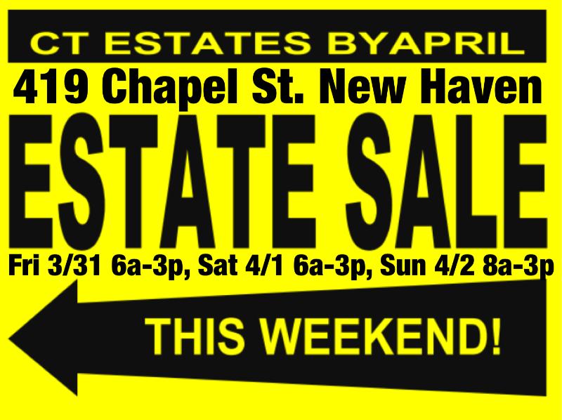 MEGA EPIC ESTATE SALE! THIS WEEKEND!! NEW HAVEN, CT OUR BI ANNUAL SALE