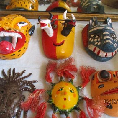 Wooden tribal masks