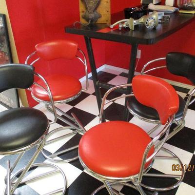 (4) 60's swivel chairs