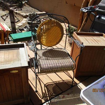 Outdoor storage bins.