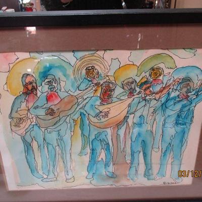 Juan Antonio Burciaga watercolor.