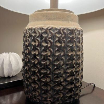 Ceramic Pottery Nightstand Lamps $150/ea or $250 for 2
Shade = 17.25