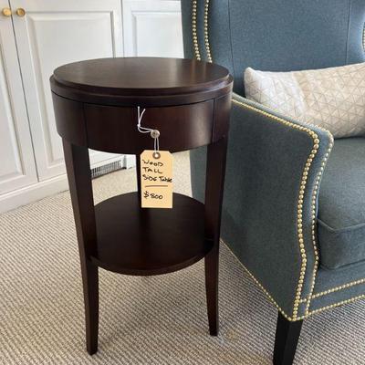 Wood Side Table  w/Drawer & Brass Knob $800
15