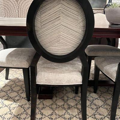 Upholstered Dining Chairs Wood Trim $840/ea or $5500/set of 8 
Paid $1680/ea new - $13,400 for set.

Old Biscayne Trestle Dining Table...