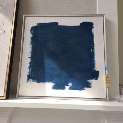 Blue Abstract Wall Art 32x32 $250