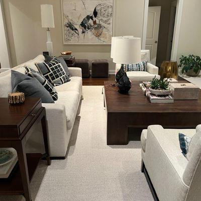 COUCH: Kravet Jazz Deep Down Blend Sofa - 91w x 40d x 30h - Paid $7560 in 2019. Pre-treated for stain resistance. Selling for $3k Firm....