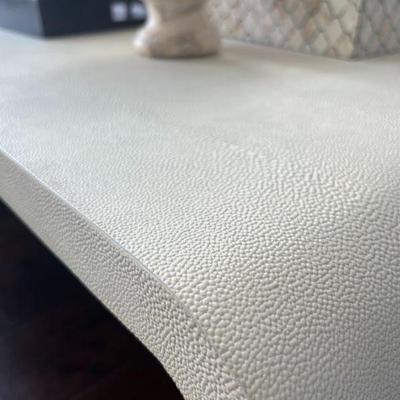 Curved Cream Shagreen Coffee Table $1000
56