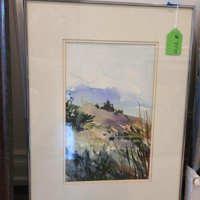 Framed Landscape Silver Frame $75