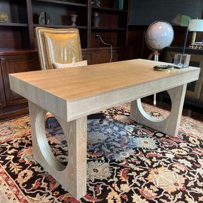 Modern Oak Office Desk w/ 3 Drawers and Acrylic & Brass knobs $2750k obo
64w x 30d x 30.25h