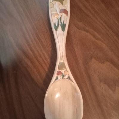 Ceramic wall art with mushrooms