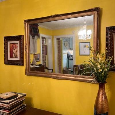 Large Gold Frame Mirror