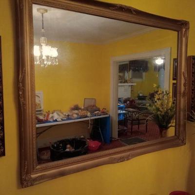 Large Gold Frame Mirror