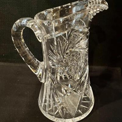 Pinwheel heavy glass pitcher