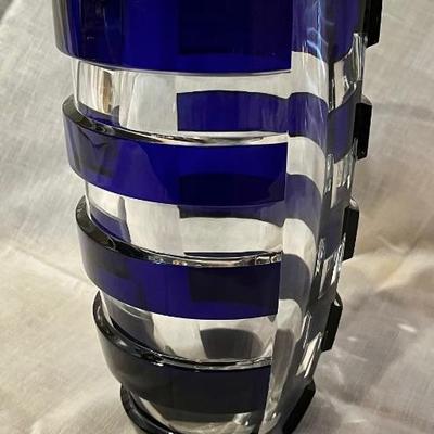 Baccarat cobalt blu vase