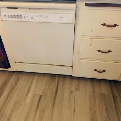 Dishwasher and Drawers.  One drawer is a bread box.