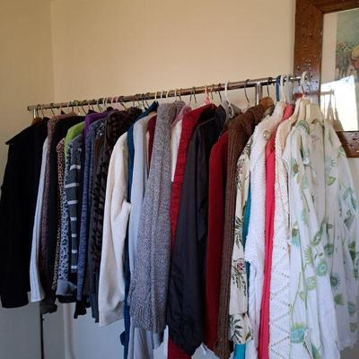 tops sized range from 2-xl and bottoms are size 12; shoes 10