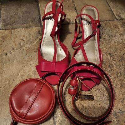 Matching heels belt and wallet