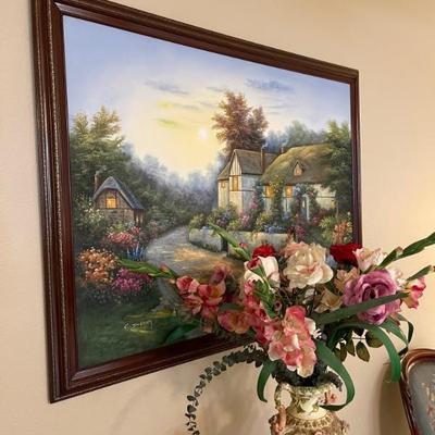 Cottage Painting in the style of Thomas Kinkade (by C. Jaffey)