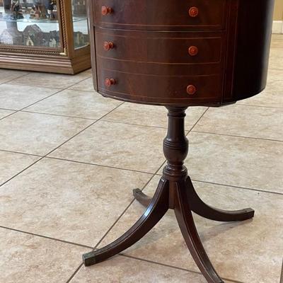 Fine Arts Glass Top Drum Table