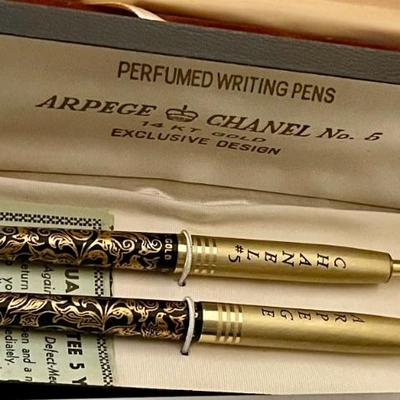 Arpege Chanel 14k Gold Pen Set