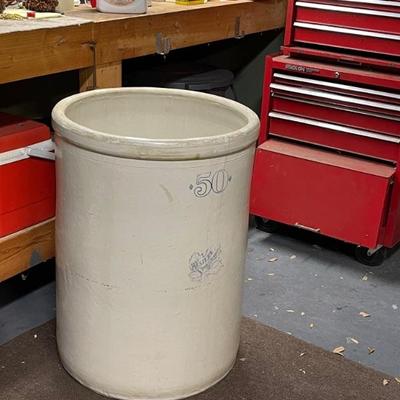 Rare 50 Gallon Western Stoneware Crock 
