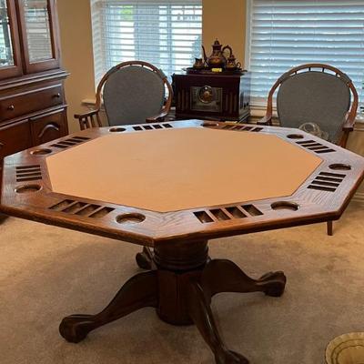 Very nice double sided oak top poker table