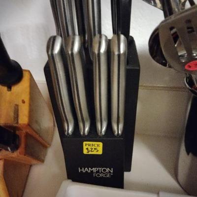 Full cutlery knife set and holder 