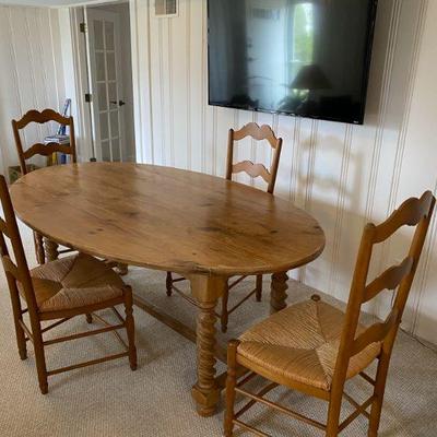  Country pine table SET~80